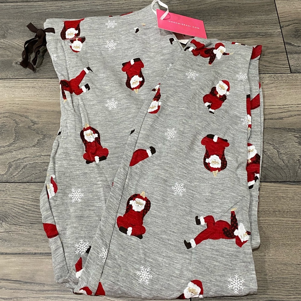 Isaac Mizrahi Santa Yoga Poses Pants